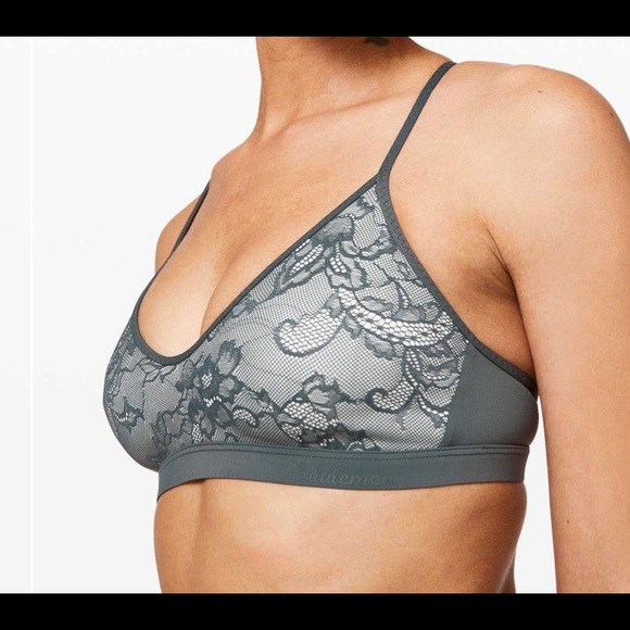 Lululemon Live In Lace Bralette medium grey - Picture 3 of 5